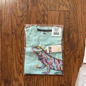 Graffiti Iguana Double Sided Tee - Tea Collection, Sz 3-6m
